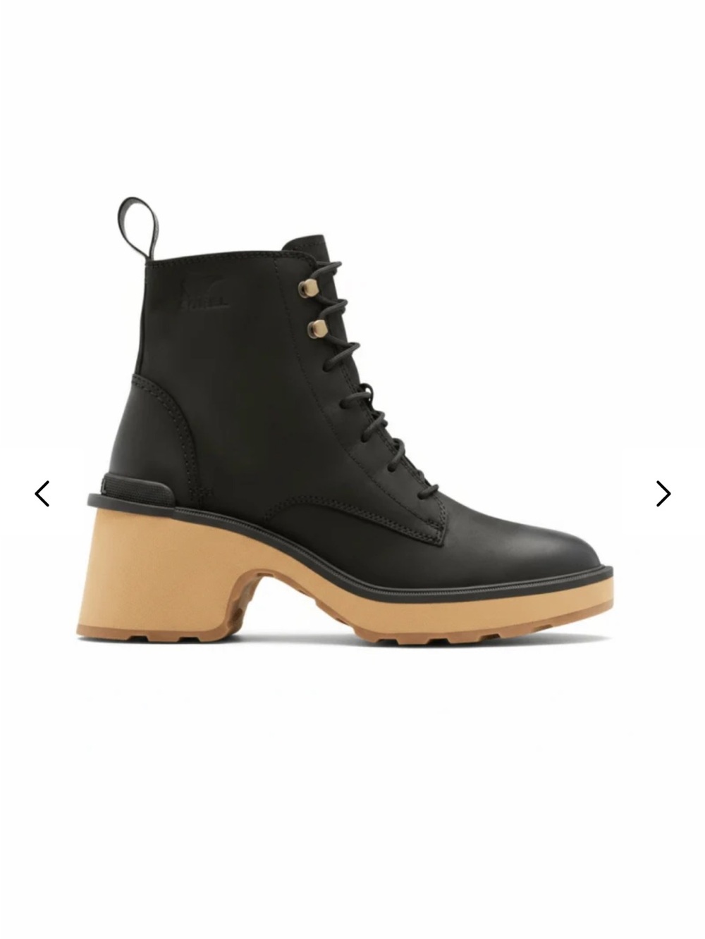 Sorel Women's Hi-Line Heel Lace Boot - Black/Tawny Buff